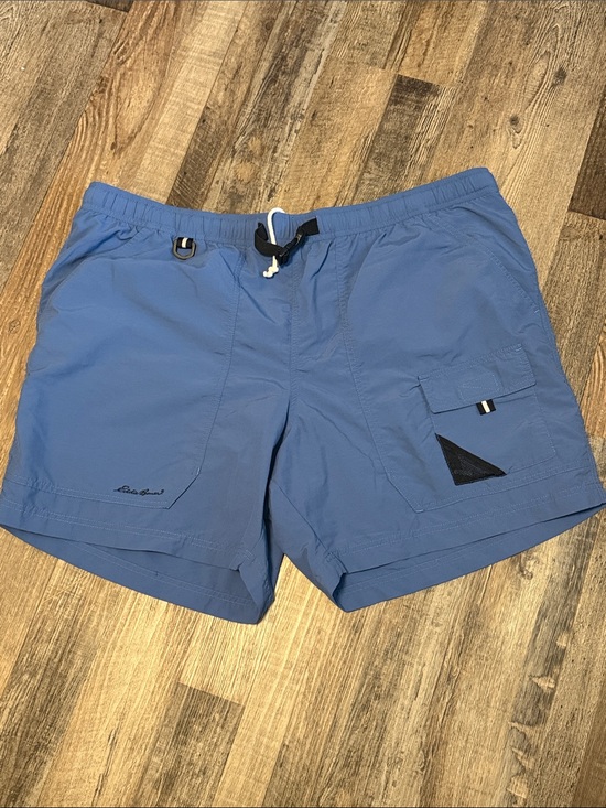 Eddie Bauer Other - Eddie Bauer Ebtek Nylon Shorts Mesh Lined Belted Men's XXL Blue